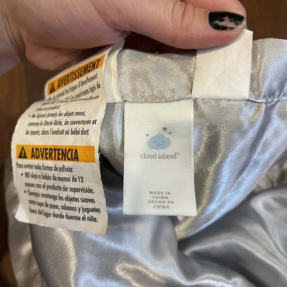 Cloud‎ Island Target Elephant Lovey Teal Aqua Swirls Satin Trim Security Blanket